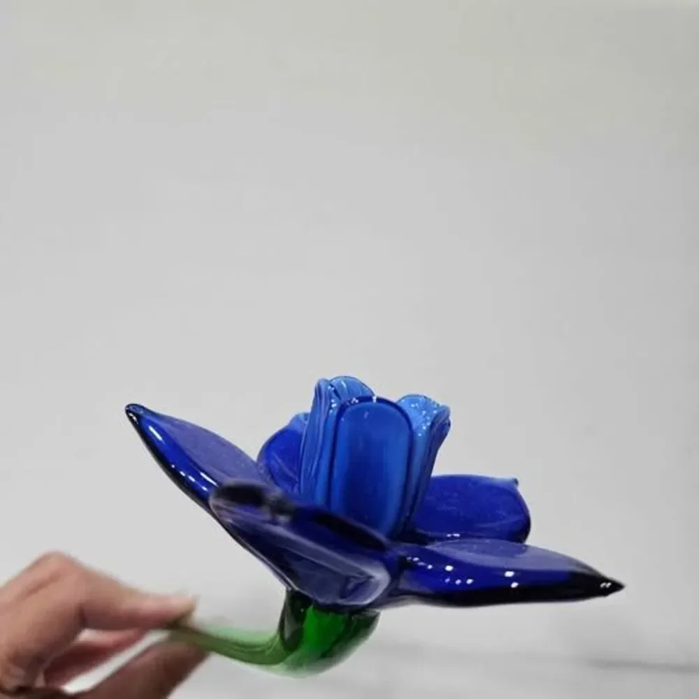 Blue Glass Flower